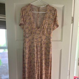 BCBG Light Pink Floral Jumpsuit